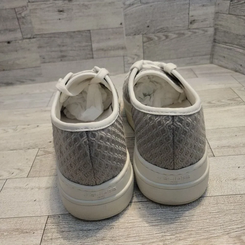 J Slides‎ NYC Shoes Womens 7 Gray Platform Lace Up Sneakers